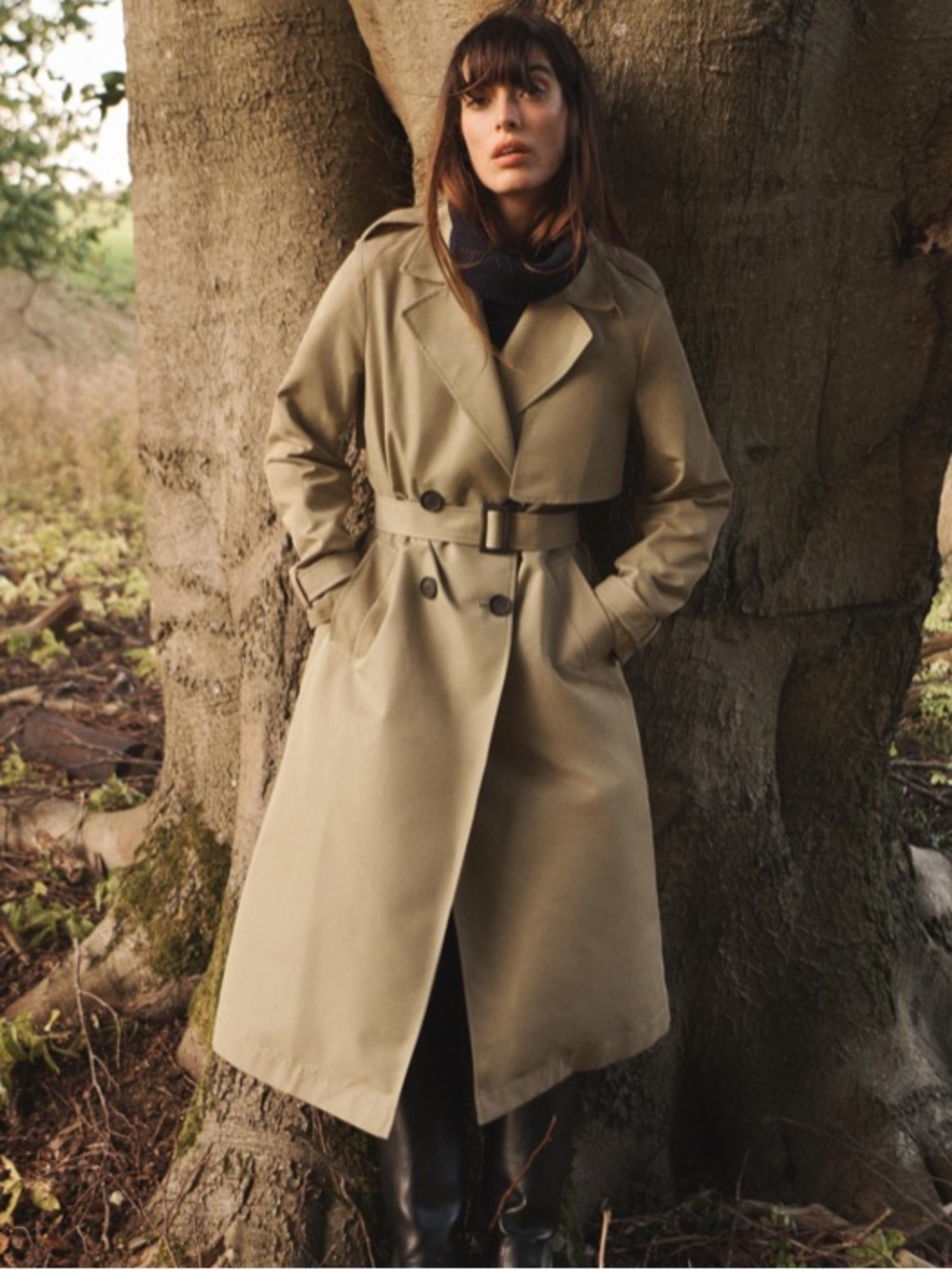 ZARA Long Belted Trench Coat - Light Camel NWOT
